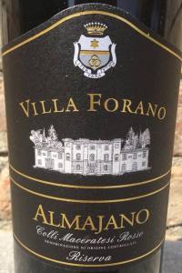 Almajano Colli Maceratesi Riserva Villa Forano vino rosso Marche