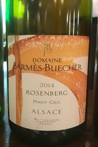 Alsace Pinot Gris Rosenberg 2014 Barmes Buecher