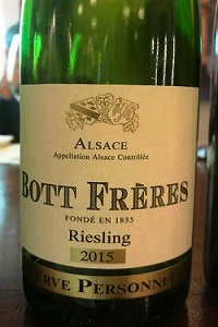 Alsace Riesling Reserve Personnelle Bott Freres