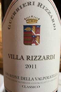 Guerrieri Rizzardi Amarone della Valpolicella Classico Villa Rizzardi 2011