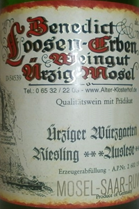 Benedict Loosen Erben uerziger Wuerzgarten Riesling Auslese.jpg