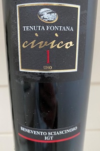 Tenuta Fontana Benevento Sciascinoso Civico 1 2018