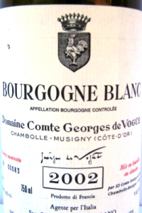 Bourgogne Blanc Domaine Comte Georges de Vogüé