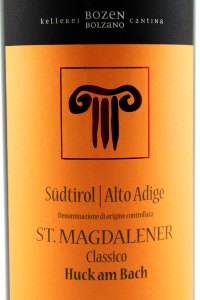 Cantina Bolzano Alto Adige Santa Maddalena Classico Huck am Bach vino rosso