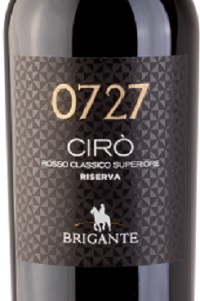 Brigante Vigneti e Cantina Cirò Rosso Classico Superiore Riserva 0727 2016