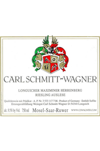 Carl-Schmitt-Wagner-Longuicher-Maximiner-Herrenberg-Riesling-Auslese