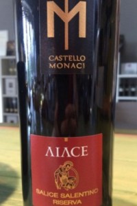 Castello Monaci Aiace Salice Salentino Riserva vino rosso Puglia