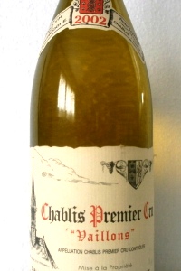 Vaillons Chablis 1er cru Rene et vincent dauvissat