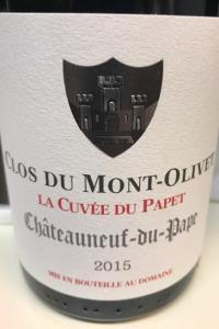 chateauneuf du pape La Cuvée du Papet clos du mont olivet etichetta