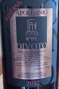 Apollonio Copertino Rosso Riserva Divoto 2012