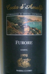costa d'amalfi furore rosso marisa cuomo vino rosso campania
