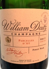 champagne deutz Hommage à William Deutz Parcelles d'Aÿ 2010