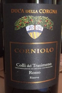 duca della corgna corniolo riserva colli del trasimeno umbria vino rosso etichetta doctorwine