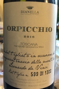 Fattoria Dianella Toscana Igt Orpicchio 2016