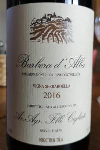 Barbera d’Alba Vigna Serraboella 2016 Fratelli Cigliuti