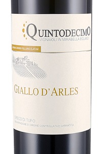 Giallo di Arles Greco di Tufo Quintodecimo vino bianco campania