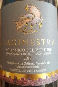 grifalco aglianico del vulture daginestra vino rosso basilicata