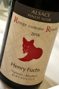 Henry Fuchs Pinot Noir Rouge comme Renard vino rosso alsazia