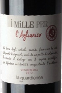 i mille per l'aglianico sannio la guardiense vino rosso campania etichetta doctorwine