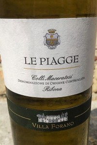 Le Piagge Colli Maceratesi Ribona Villa Forano vino bianco Marche