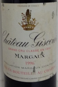 Margaux Troisieme Grand Cru Classe 1996 Chateau Giscours
