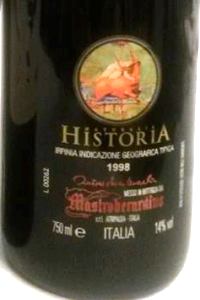 mastroberardino naturalis historia irpinia 1998 vino rosso campania etichetta doctorwine