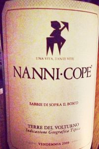 nanni copè Sabbie di Sopra il Bosco terre del volturno rosso igt 2009