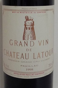 Chateau Latour Pauillac Premier Grand Cru Classé 1998