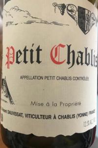 Vincent Dauvissat Petit Chablis 2017