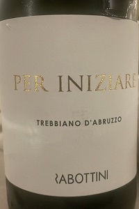 Rabottini Trebbiano d'Abruzzo Per Iniziare 2018