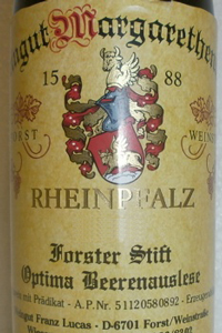 Margarethenhof Rheinpfalz Forster-Stift Optima Beerenauslese