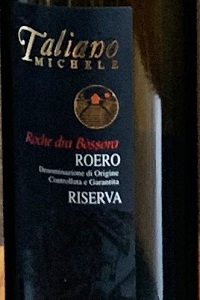 Michele Taliano Roero Riserva Roche dra Bossora 2013