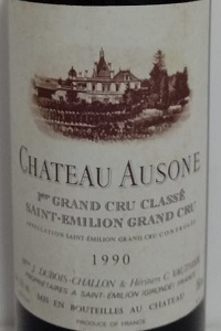 Chateau Ausone Saint Emilion Grand Cru Classé 1990