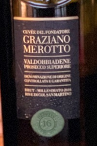 Merotto Valdobbiadene Prosecco Superiore Cuvée del Fondatore Graziano Merotto