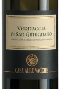 casa alle vacche vernaccia di san gimignano vino bianco toscana etichetta