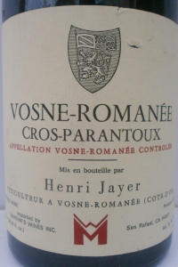Vosne Romanée 1er Cru Cros Parantoux Henri Jayer