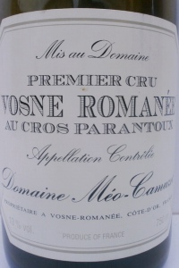 Vosne Romanée 1er Cru Au Cros Parantoux 2005 Méo Camuzet