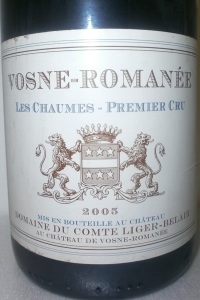 Vosne Romanée 1er Cru Les Chaumes 2005 Comte Liger Belair