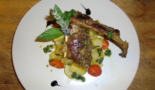 Abbacchio arrosto in salsa verde