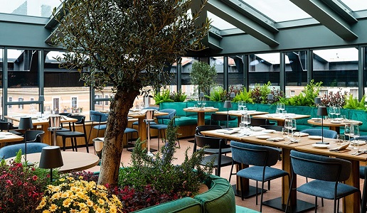 Enoteca La Torre sul roof della Rinascente di piazza Fiume a Roma