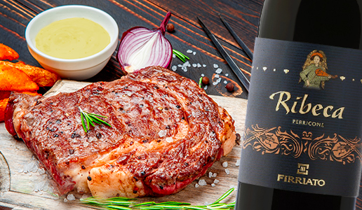 Entrecôte con maionese all’aglio e cicoria e Sicilia Doc Ribeca 2014 Firriato