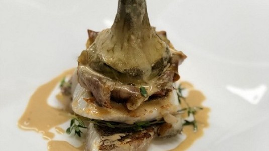 John Dory fillets with artichokes