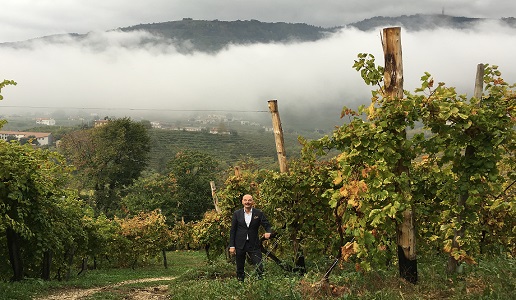 Gianluca Bisol nelle Vigne di Cartizze