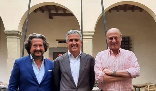Giovanni Manetti Presidente COnsorzio Chianti Classico tra i Vice Presidenti Francesco Colpizzi e Sergio Zingarelli.