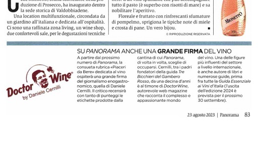 Su Panorama la firma di Daniele Cernilli