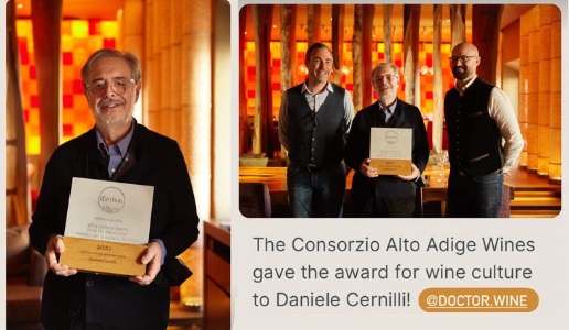 Premio Cultura del Vino a Daniele Cernilli