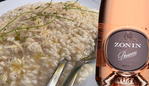 Risotto e Zonin Prosecco Rosé