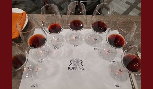 Ruffino Verticale Storica Riserva Ducale Oro - tovaglietta