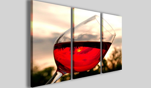 Stampa su tela canvas Vine quadro calice vino rosso