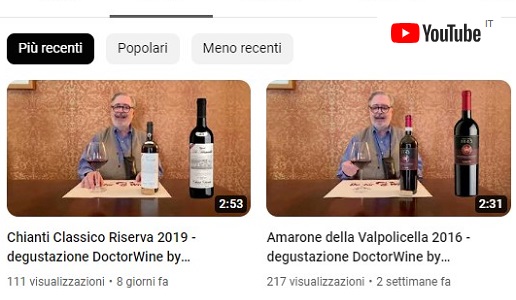 Video DoctorWine  luglio 2023 su YouTube